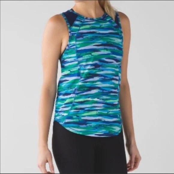 Lululemon Sculpt Tank Running Mesh Striped Tank - Picture 6 of 8